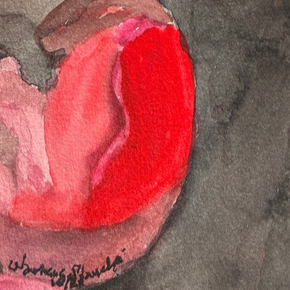 Warren C. Plauche Signed Original Cherry Watercolor Painting Still Life 11x15 - Picture 6 of 11